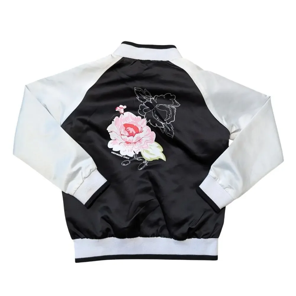 Members Only; SIZE Girls 10, Hot Pink Rose Jacket/Coat; Lightweight; varsity